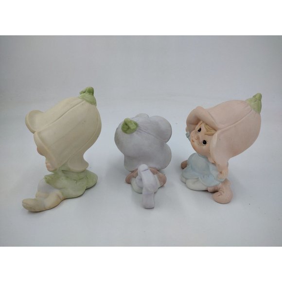 Vintage Set of 3 HOMCO 5615 Elf Fairy Pixie Figurines, 4 in. Tall Multi Pastel C - Picture 5 of 6